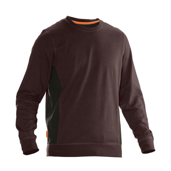 5402 Roundneck sweatshirt bruin/zwart xs