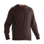 5402 Roundneck sweatshirt bruin/zwart 4xl