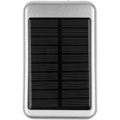 Bask 4000 mAh powerbank med solceller - Sølv