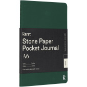 Karst® A6 softcover pocket journal van steenpapier - blanco - Donker groen