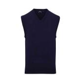Sleeveless Cotton Acrylic V Neck Sweater, Navy, 3XL, Premier