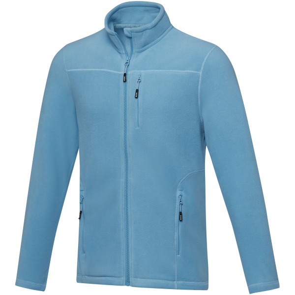 Amber men's GRS recycled full zip fleece jacket - NXT blue - XS
