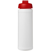 Baseline® Plus 750 ml sportflaska med uppfällbart lock - Vit/Röd