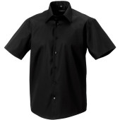Men's Short Sleeve Tailored Ultimate Non-iron Shirt Black XXL