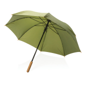 20.5" Impact AWARE™ RPET 190T pongee bambus mini paraply, grøn