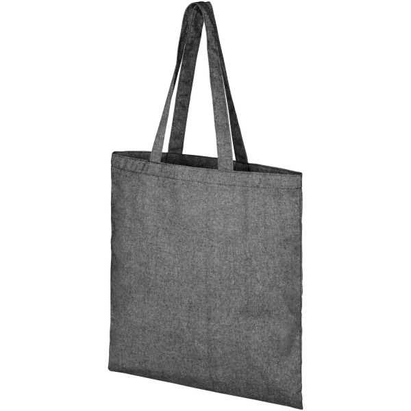 Pheebs 210 g/m² recycled tote bag 7L - Heather black