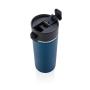 Bogota vacuum coffee mug with ceramic coating, blue