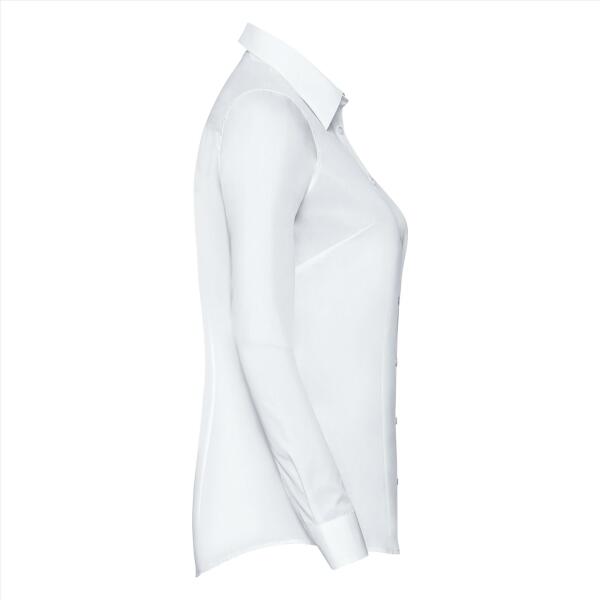 Ladies L/S Tailored Coolmax® Shirt, White, 4XL, RUS