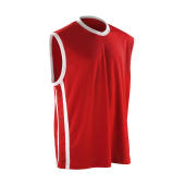 Men's Quick Dry Basketball Top - Red/White - XS