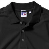 RUS Men Fitted Stretch Polo, Black, 3XL
