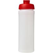 Baseline® Plus 750 ml drikkeflaske med håndtag og fliplåg - Transparent/Rød