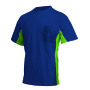 T-shirt Bicolor Borstzak 102002 Navy-Lime 5XL