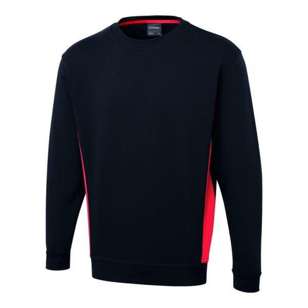 Two Tone Crew New Sweatshirt - XL - Navy/Red