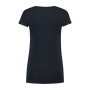 L&S T-shirt V-neck cot/elast SS for her dark navy 3XL