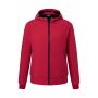 Men's Hooded Softshell Jacket - red/black - 3XL