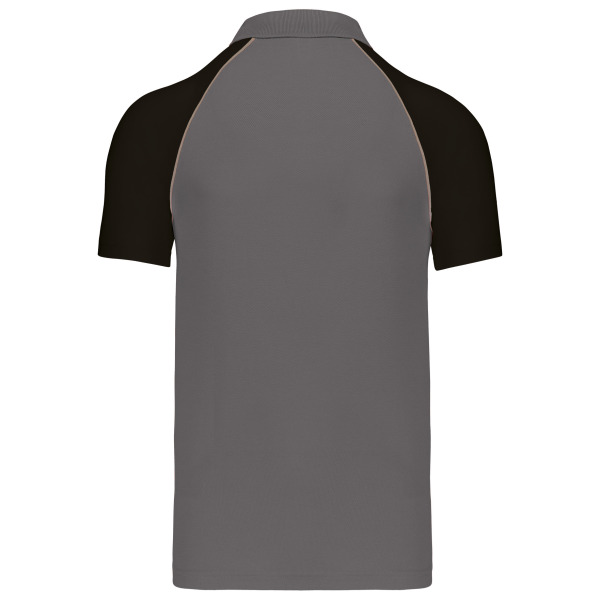 Baseballpolo Slate Grey / Black XL
