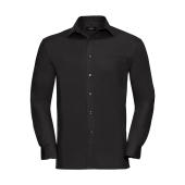 Cotton Poplin Shirt LS - Black - S