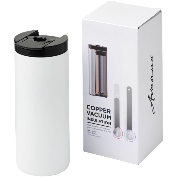 Lebou 360 ml copper vacuum insulated tumbler - White