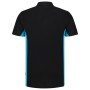 Poloshirt Bicolor Borstzak 202002 Black-Turquoise XXL