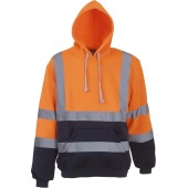 Hi-Vis pullover hoodie Hi Vis Orange / Navy S
