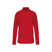 Heren poplin overhemd lange mouwen Classic Red XXL