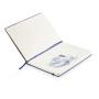 Deluxe hardcover PU A5 notitieboek, donkerblauw