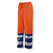 *2546 Hi-vis rain trousers oranje/navy xl