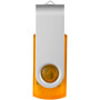 Rotate USB stick transparant - Oranje - 1GB