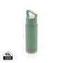Leakproof vacuum on-the-go bottle with handle, green