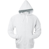 Hooded sweater met rits White 3XL