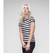 Women's Stripy T - Black/White - XL