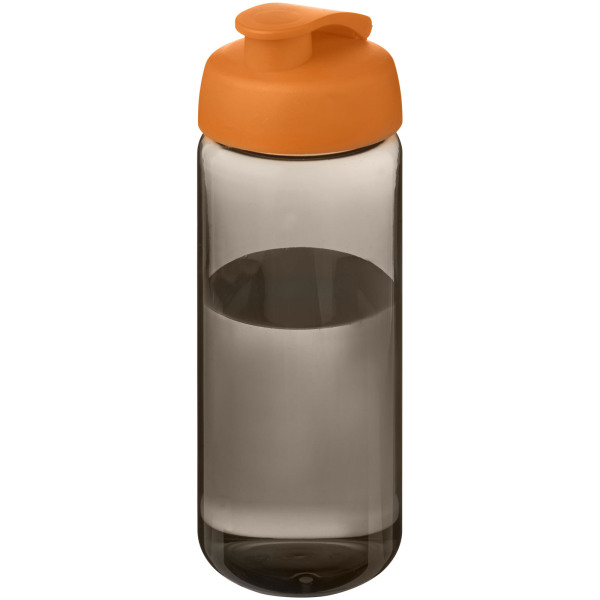 H2O Active® Octave Tritan™ 600 ml flip lid sport bottle - Charcoal/Orange