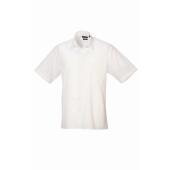 Short Sleeve Poplin Shirt, White, 21, Premier
