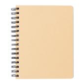A5 Kraft spiraal notitieboek met memo's, bruin