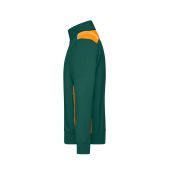 Men's Workwear Sweat Jacket - COLOR - - dark-green/orange - 5XL