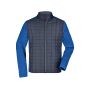 Men's Knitted Hybrid Jacket - royal-melange/anthracite-melange - S
