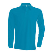 Men's long-sleeved polo shirt Tropical Blue XXL
