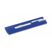 Aischa pennenhoes karton voor 1 balpen - blauw