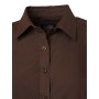 Ladies' Shirt Shortsleeve Poplin - brown - XS
