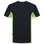 T-shirt Bicolor Borstzak 102002 Navy-Lime 3XL