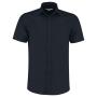 Short Sleeve Tailored Poplin Shirt, Dark Navy, 14.5, Kustom Kit