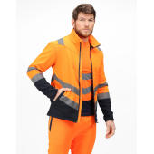 Pro Hi Vis Softshell Jacket - Orange/Navy