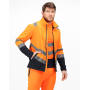 Pro Hi Vis Softshell Jacket - Orange/Navy - S
