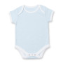 Contrast Baby Bodysuit White / Pale Blue 6/12M