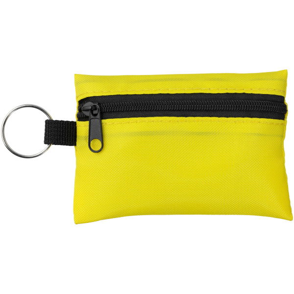 Valdemar 16-piece first aid keyring pouch - Yellow