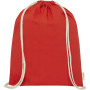 Orissa 100 g/m² GOTS organic cotton drawstring bag 5L - Red