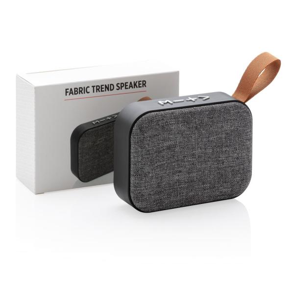 Fabric trend draadloze 3W speaker, antraciet