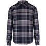 Geruit overshirt met sherpavoering Storm Grey / Navy checked L