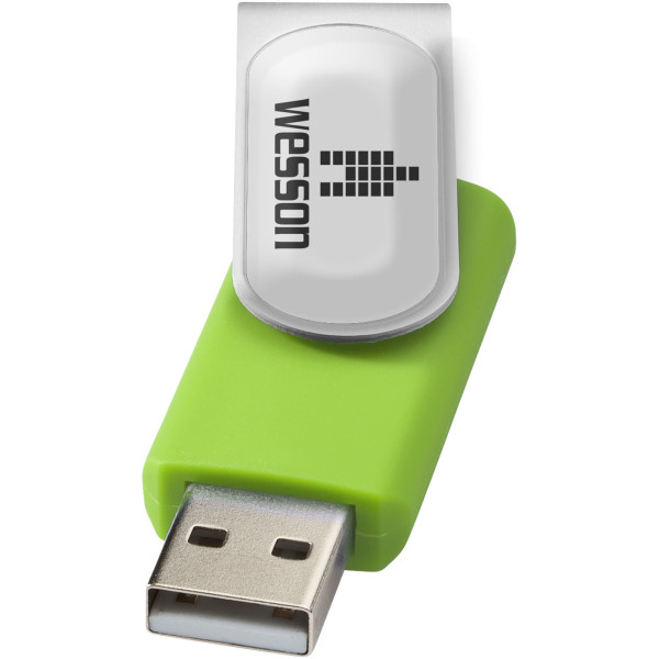 Rotate-doming USB 2GB - Lime/Zilver