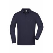Men's Workwear Polo Pocket Longsleeve - navy - XS